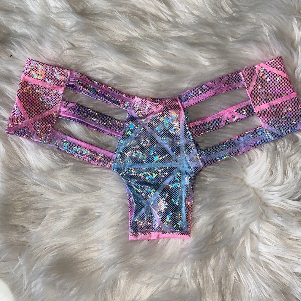 Festival colorful and sparkly booty shorts